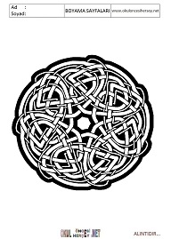 Mandala boyama sayfaları